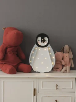 Lámpara infantil LED artesanal regulable Baby Penguin, con función de temporizador