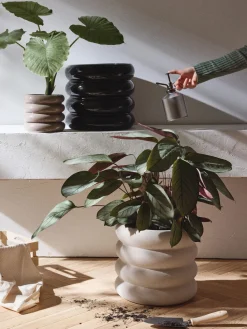 Maceta de gres pequeña Rudi, 16 cm