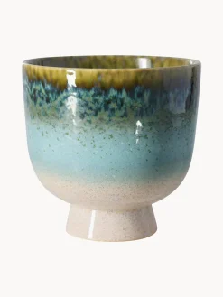 Macetero artesanal con esmalte reactivo Retro