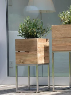 Macetero de madera de teca Mini Garden