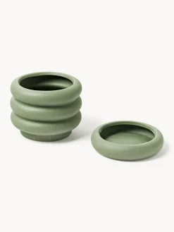 Macetero pequeño de gres Rudi, 16 x 5 cm