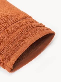 Manoplas de baño con borde a rayas Luxe, 2 uds.