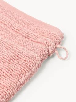 Manoplas de baño con borde a rayas Luxe, 2 uds.