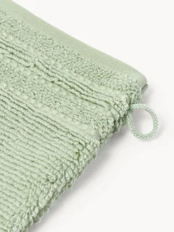 Manoplas de baño con borde a rayas Luxe, 2 uds.