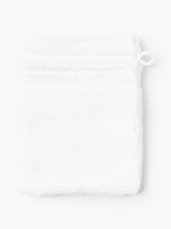 Manoplas de baño con borde a rayas Luxe, 2 uds.