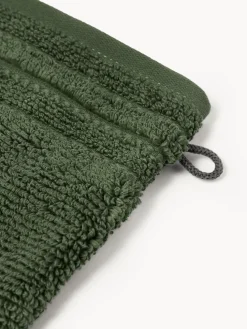 Manoplas de baño con borde a rayas Luxe, 2 uds.