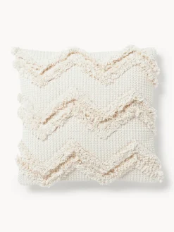 Manta de lana de punto grueso artesanal con flecos Belen