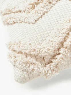 Manta de lana de punto grueso artesanal con flecos Belen