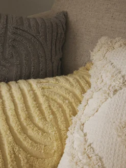 Manta de lana de punto grueso artesanal con flecos Belen