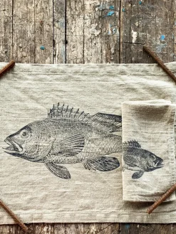 Mantel individual de lino artesanal Barsch