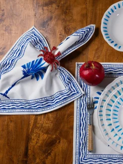 Manteles individuales artesanales de algodón The Palms, 4 uds.