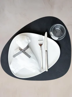 Manteles individuales asimétricos de cuero Curve, 4 uds.