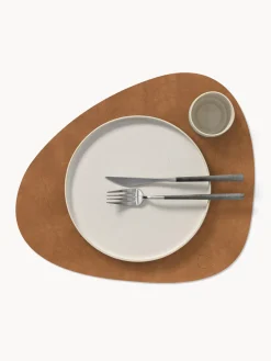Manteles individuales asimétricos de cuero Curve, 4 uds.