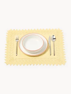 Manteles individuales con ribete de encaje Flavia, 2 uds.