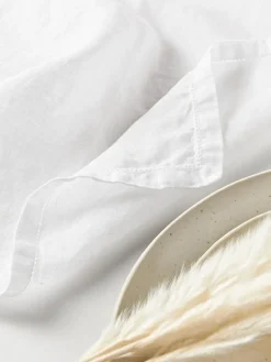 Manteles individuales de lino con vainica Larissa, 2 uds.