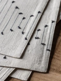 Manteles individuales de algodón Diamond Weave, 4 uds.