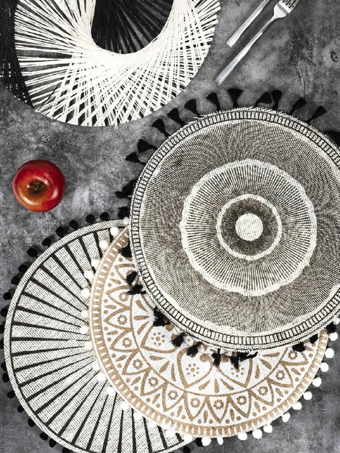 Manteles individuales Poms (6 uds.)