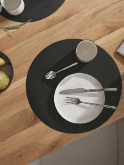 Manteles individuales redondos de cuero sintético Pik, 2 uds.