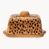Mantequera pintada a mano Leopard