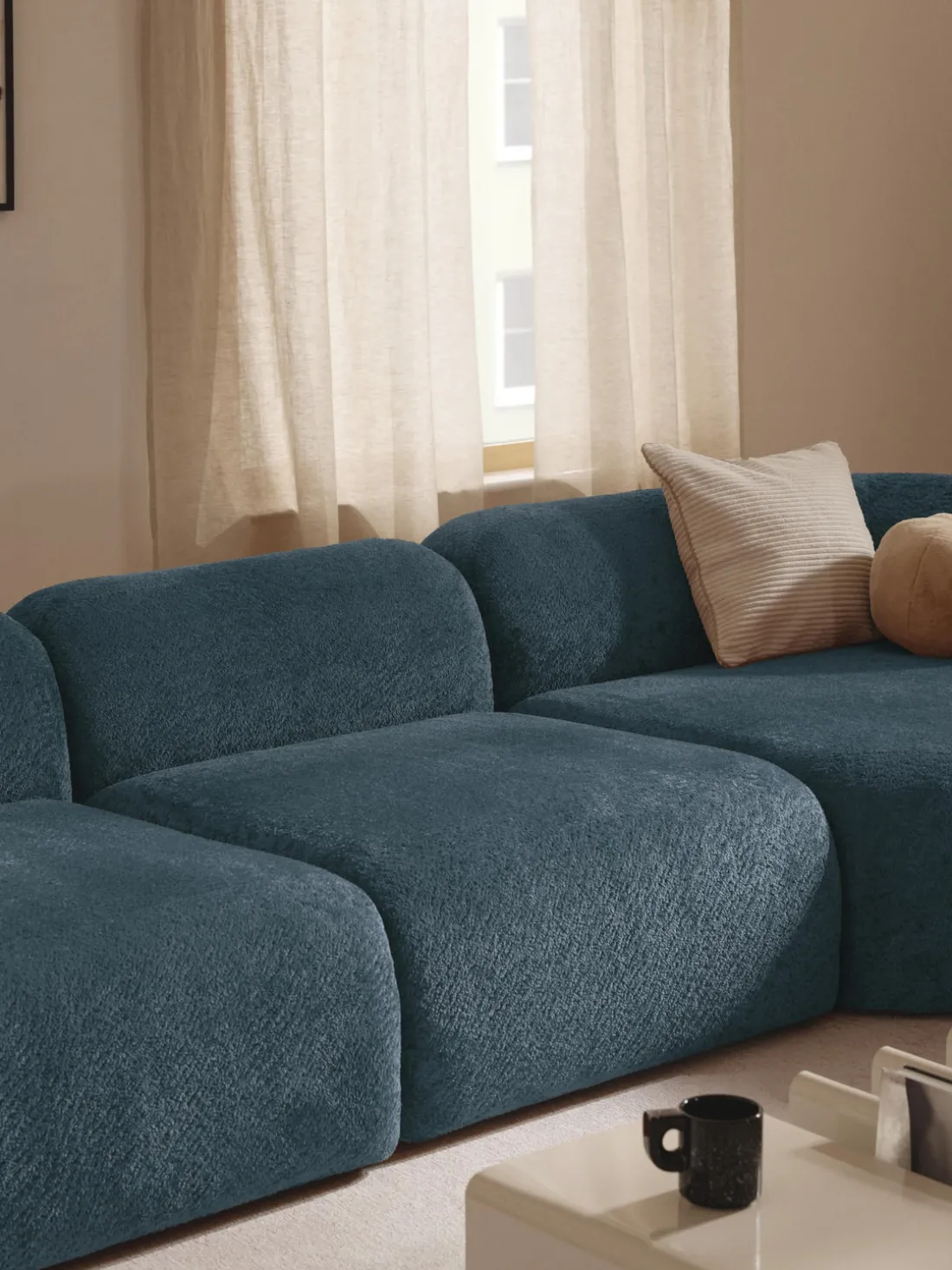 Módulo central de borreguillo bouclé Wolke