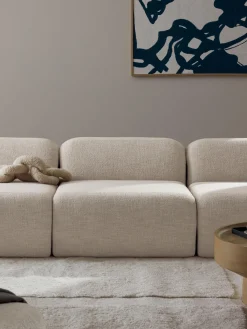 Módulo central en tejido bouclé Wolke