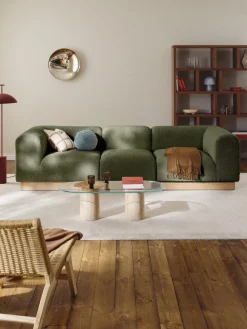 Módulo central sofá de borreguillo bouclé Natalie