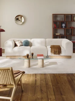 Módulo central sofá de borreguillo bouclé Natalie