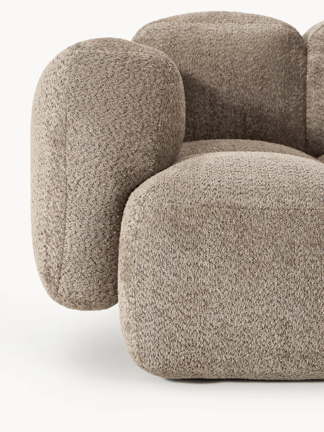 Módulo de esquina de borreguillo bouclé Tayla