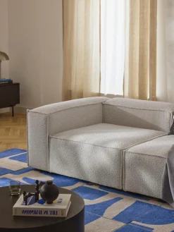 Módulo de esquina en tejido bouclé Lennon