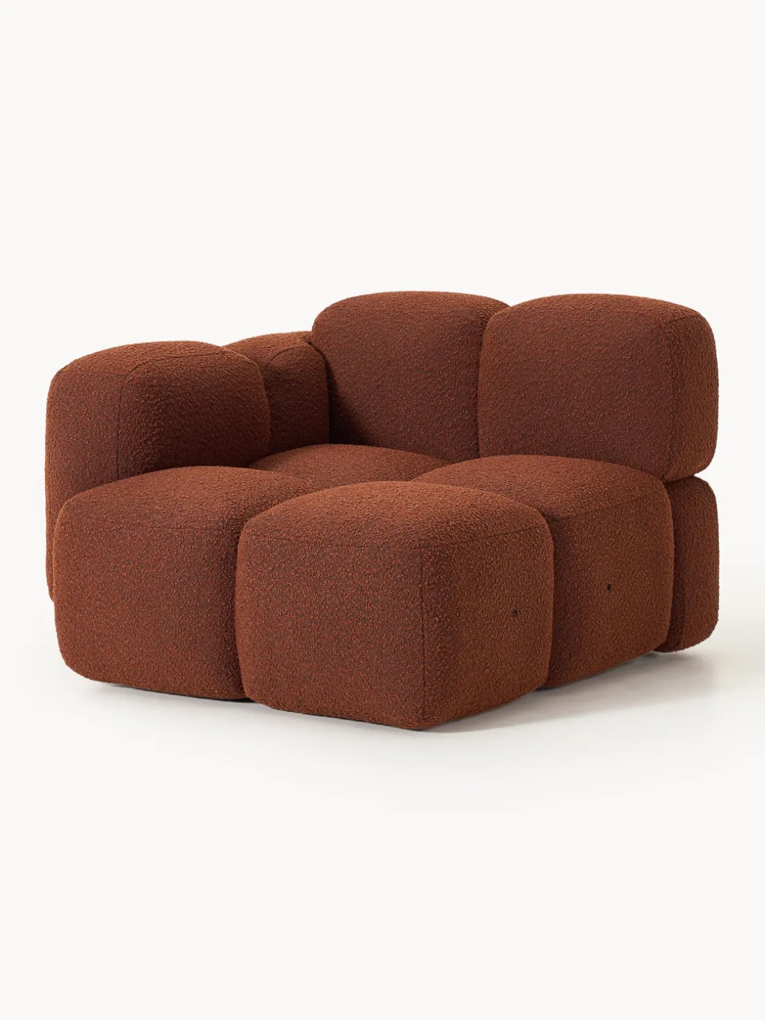 Módulo de esquina en tejido bouclé Tayla