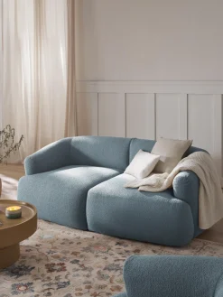 Módulo de esquina en tejido bouclé Sofia