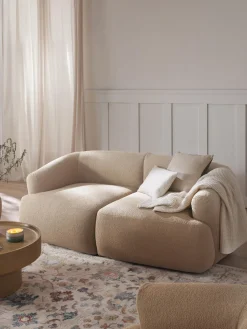 Módulo de esquina en tejido bouclé Sofia