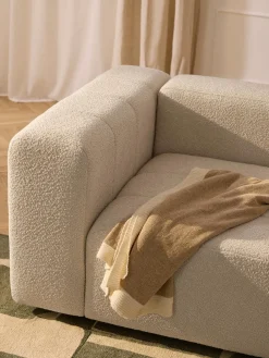 Módulo de esquina en tejido bouclé Lena