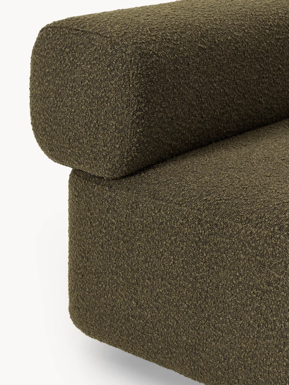 Módulo de esquina en tejido bouclé Anton