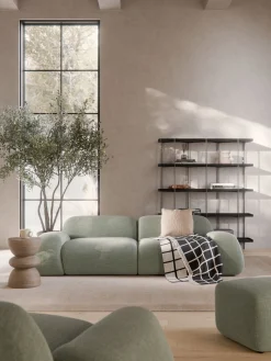 Módulo de esquina en tejido bouclé Wolke