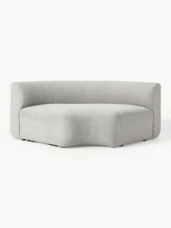 Módulo de esquina redondo en tejido bouclé Sofia