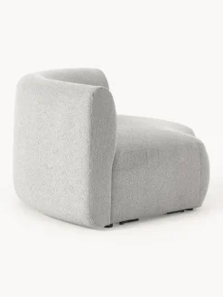 Módulo de esquina redondo en tejido bouclé Sofia