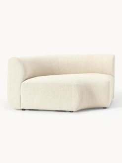 Módulo de esquina redondo en tejido bouclé Sofia