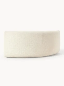 Módulo de esquina redondo en tejido bouclé Sofia