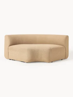 Módulo de esquina redondo en tejido bouclé Sofia