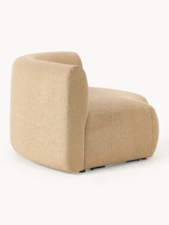 Módulo de esquina redondo en tejido bouclé Sofia