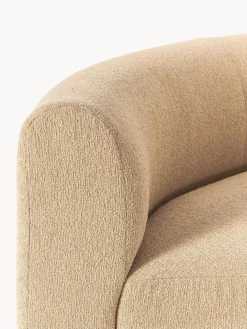 Módulo de esquina redondo en tejido bouclé Sofia