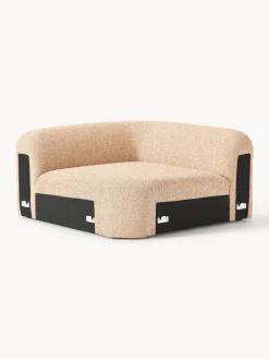 Módulo de esquina redondo en tejido bouclé Wolke