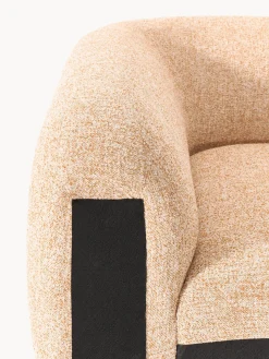 Módulo de esquina redondo en tejido bouclé Wolke