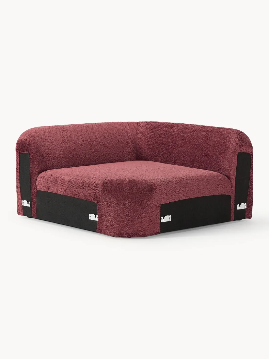 Módulo de esquina redondo de borreguillo bouclé Wolke