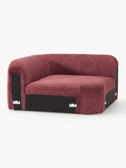 Módulo de esquina redondo de borreguillo bouclé Wolke