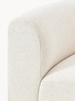 Módulo de esquina redondo en tejido bouclé Sofia