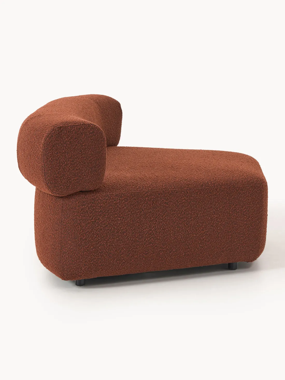 Módulo de esquina redondo en tejido bouclé Anton