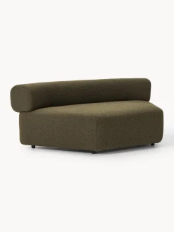 Módulo de esquina redondo en tejido bouclé Anton