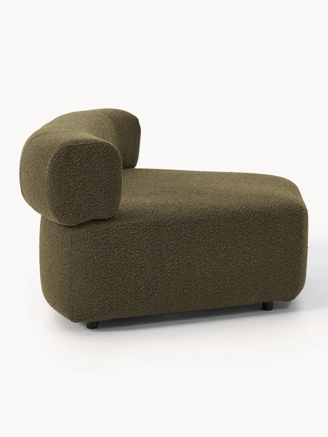 Módulo de esquina redondo en tejido bouclé Anton